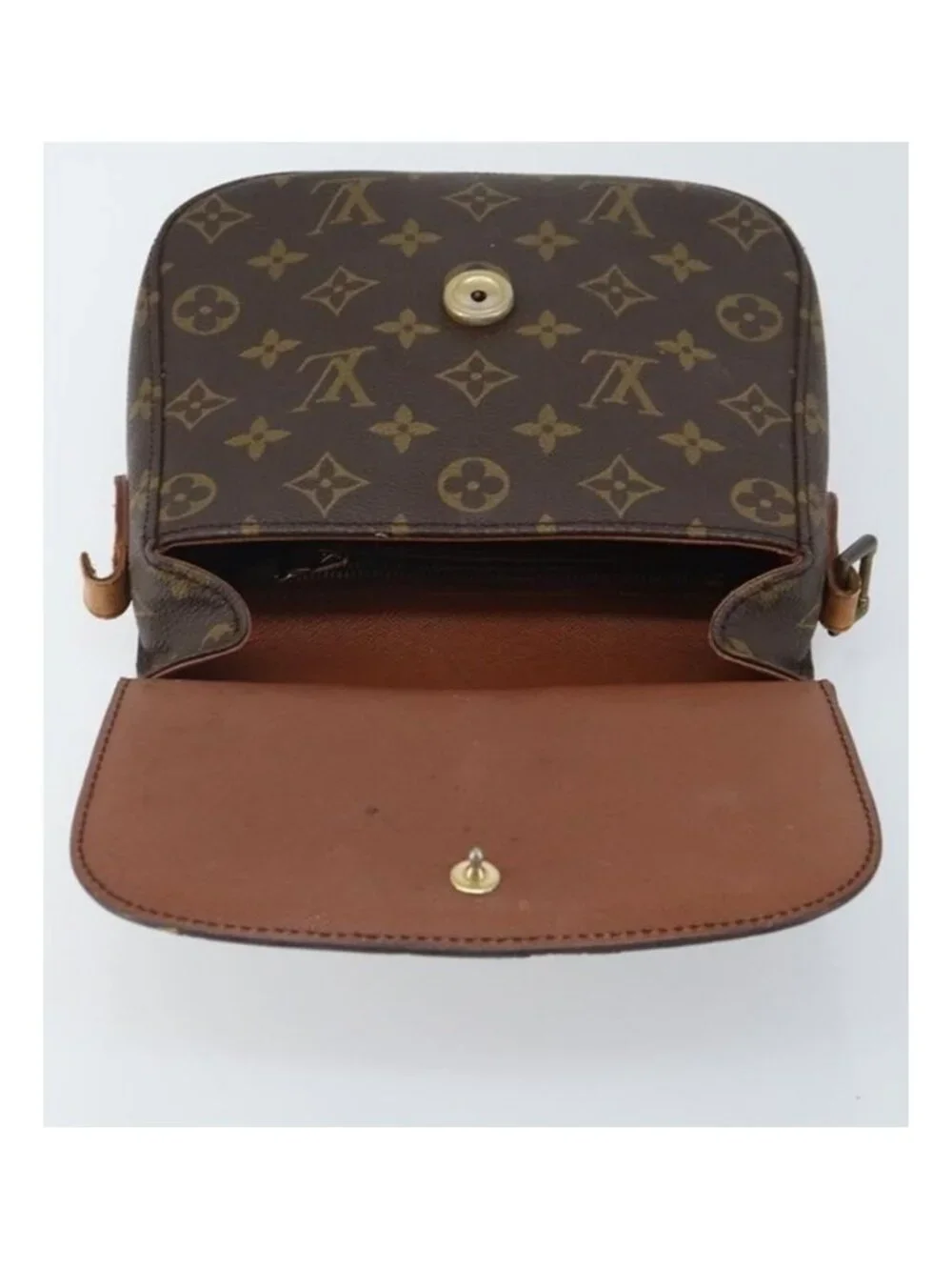 Authentic LOUIS VUITTON Monogram Saint Cloud MM Shoulder Bag M51243 LV - Picture 8 of 16